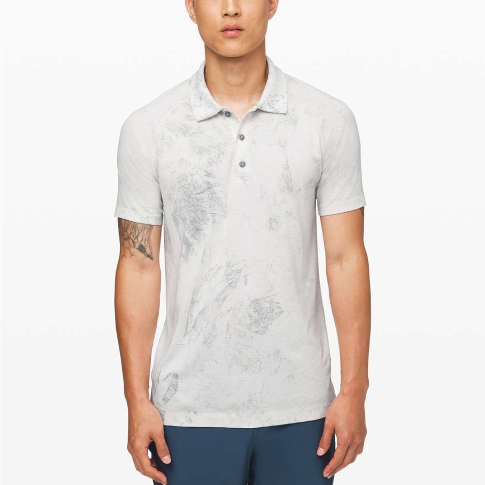 Lululemon Metal Vent Tech Polo Chalk Wash Men’s Large